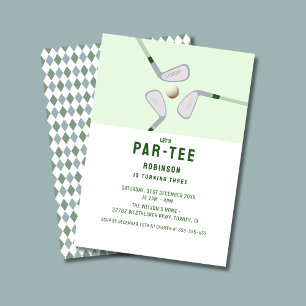 Modern Let's Par-tee-Golf-Geburtstag Einladung