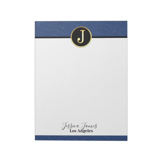 Modern Letter J Notepad Notizblock (Rotiert)