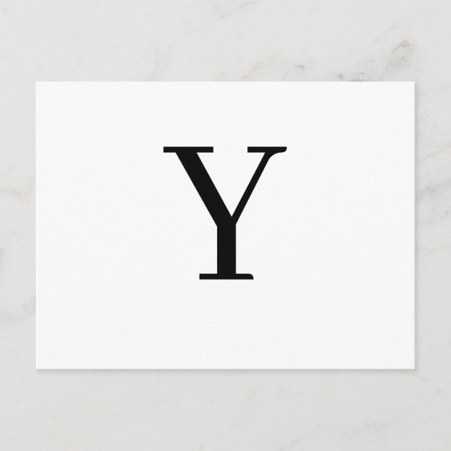 Modern Letter Minimalist Initial Design Postkarte (Vorderseite)