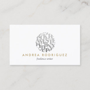 Modern Letterform Logo für Autoren und Schriftstel Visitenkarte