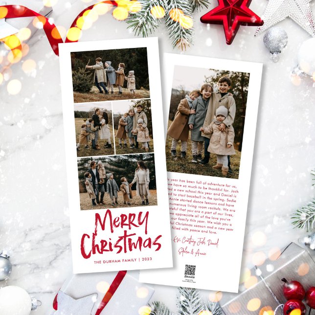 Modern Lettering Five Slim Foto Frohe Weihnachten (Von Creator hochgeladen)