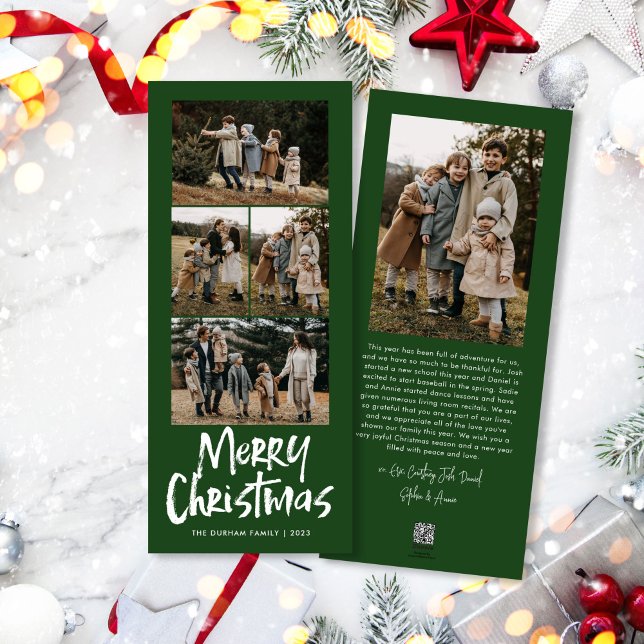 Modern Lettering Five Slim Foto Frohe Weihnachten (Von Creator hochgeladen)