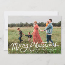 Modern Letting Christmas Overlay Foto Card