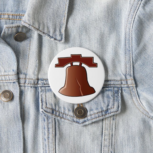Modern Liberty Bell Patriotic Philadelphia Icon Button (Von Creator hochgeladen)
