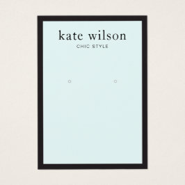 Modern Light Blue Earring Display Card