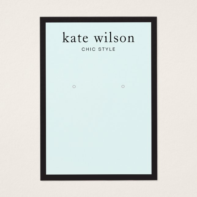 Modern Light Blue Earring Display Card (Vorderseite)