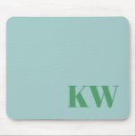 Modern Light Blue Monogram Initials Personalized Mousepad<br><div class="desc">This personalized mouse pad features a clean, minimalist design with a soft light blue background and bold green initial lettering. The simple layout feels modern and polished, making it an easy upgrade for home offices, work desks, or study spaces. Personalize with an initial to create a thoughtful, practical gift that...</div>
