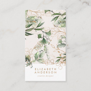 Modern Light Eggshell White Eucalyptus Corporate B Visitenkarte