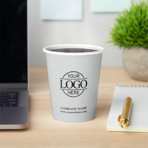 Modern Light Gray Corporate Company Business Logo Pappbecher