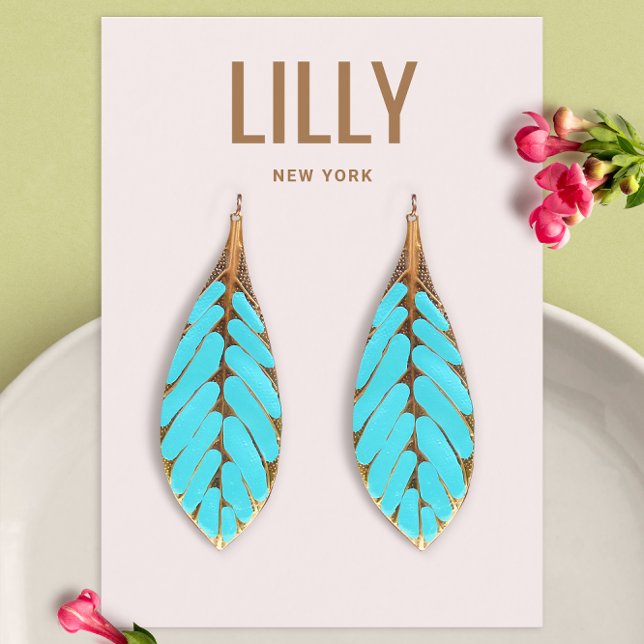 Modern Light Pink Earring Display Card (Von Creator hochgeladen)