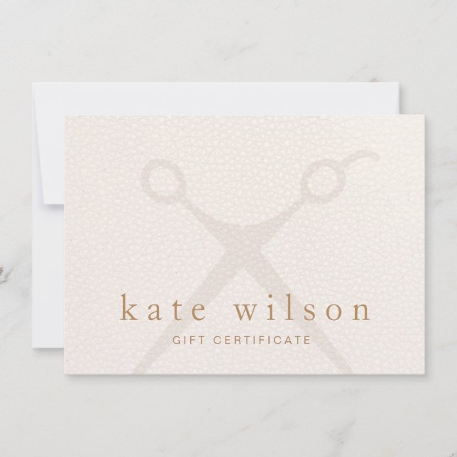 Modern light pink hair stylist  Gift Certificate (Vorderseite)