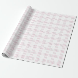 Modern Light Pink Kariert Großes Muster Geschenkpapier