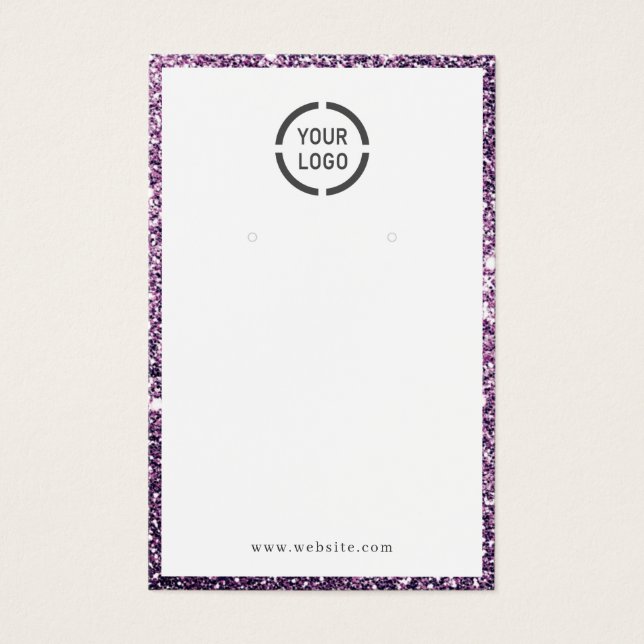 Modern lila Glitzer mit individueller Ohranzeige (Vorderseite)