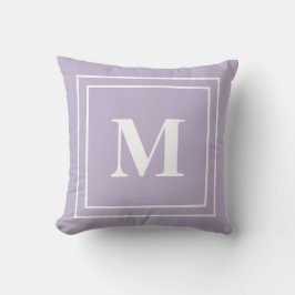 Modern Lila Lavendel Monogram Kissen