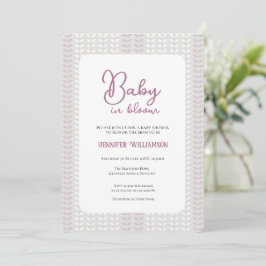 Modern Lilac Botanical Baby Shower invitation Einladung