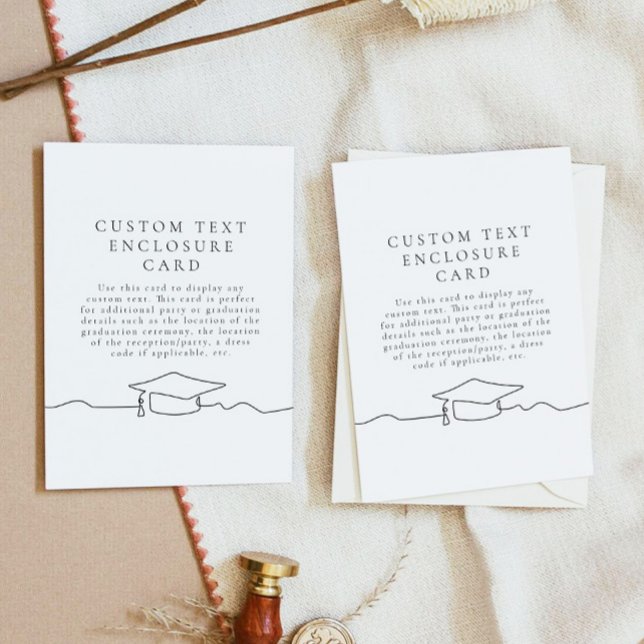 Modern Line Art Abschluss Einschließungskarte Einladung (Von Creator hochgeladen)