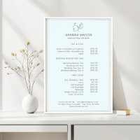 Modern, Line Art, Frau, Blätter, Salon, Preisliste