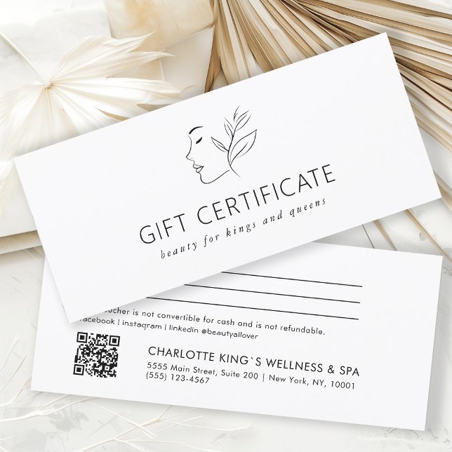 Modern, Line Art, Frau, Blätter, Salon, Weiß (Von Creator hochgeladen)