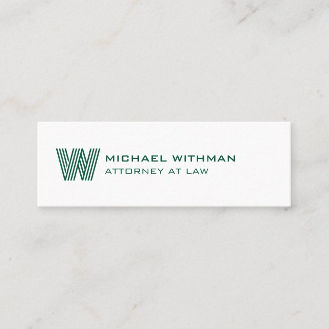MODERN LINE MONOGRAM  BUSINESS LOGO  MINI VISITENKARTE (Vorderseite)