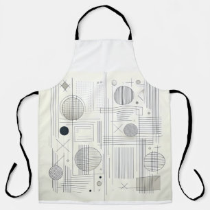 Modern Linear Geometry Apron Schürze