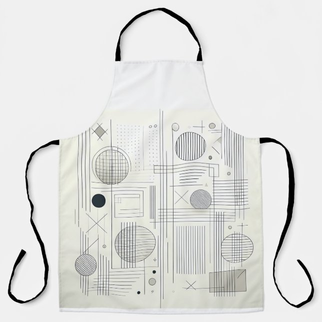 Modern Linear Geometry Apron Schürze (Vorderseite)