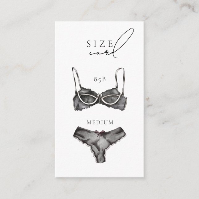 Modern Lingerie Bridal Shower Size Begleitkarte (Vorderseite)