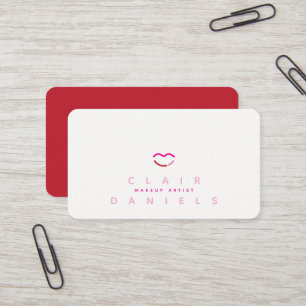 Modern Lips Beauty Logo Editierbare Farbe Visitenkarte