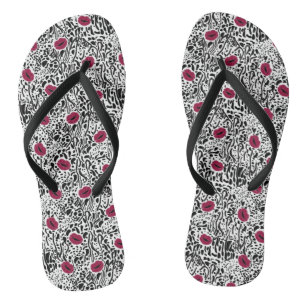 Modern Lipstick Lippenstücke B&W Muster Flip Flops