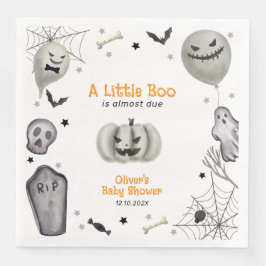 Modern Little Boo Ghost Boy Baby Dusche Serviette