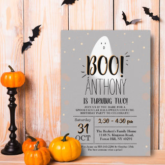 Modern Little Boo! Halloween 2. Geburtstag Einladung