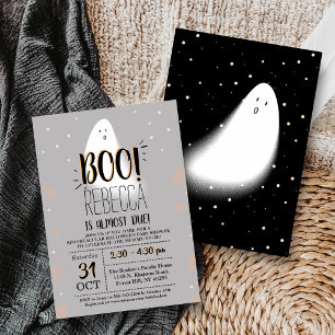 Modern Little Boo! Halloween-Kinderdusche Einladung