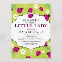 Modern Little Lady Pink Ladybug Babydusche