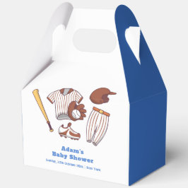 Modern Little Slugger Baseball Boy Baby Shower Geschenkschachtel