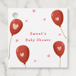 Modern Little Sweetheart Balloon Baby Dusche Geschenkanhänger