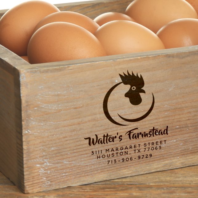 Modern Logo Business & Family Farm Egg Pappe Permastempel (Von Creator hochgeladen)
