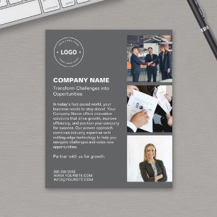 Modern Logo Foto Dunkelgrau Professionell Geschäft Flyer