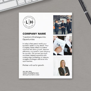 Modern Logo Foto Weiß Professionelle Geschäftswelt Flyer