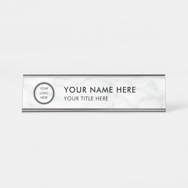 Modern Logo Professional Business Name Plate Schreibtischnamensplakette (Vorderseite )