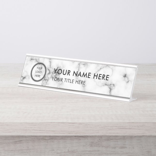 Modern Logo Professional Business Name Plate Schreibtischnamensplakette (Vorderseite )