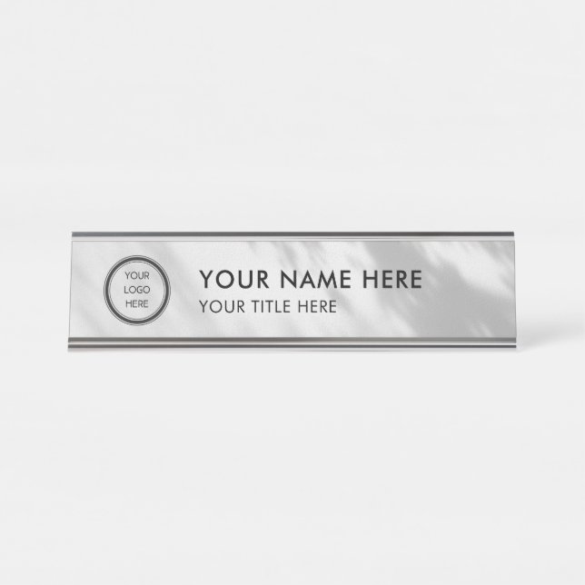 Modern Logo Professional Business Name Plate Schreibtischnamensplakette (Vorderseite )