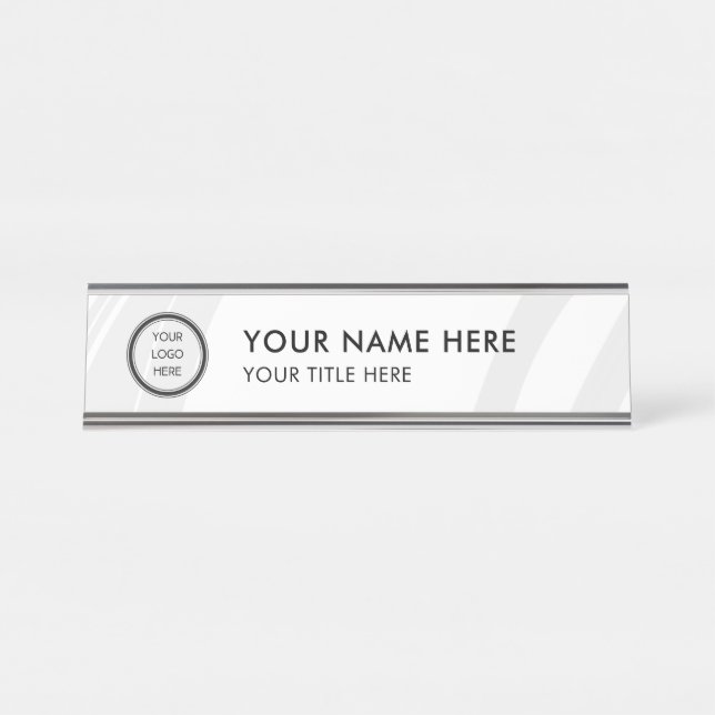 Modern Logo Professional Business Name Plate Schreibtischnamensplakette (Vorderseite )