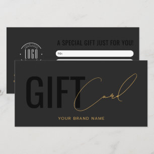 Modern Logo professionell grau schwarz Geschenkkar