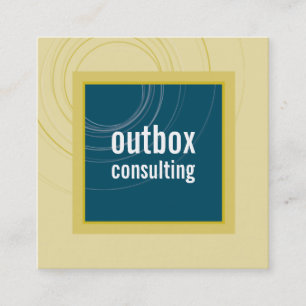 MODERN LOGO quadratisches Monogramm aquamariner Se Quadratische Visitenkarte