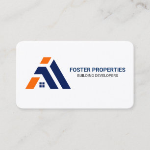 Modern Logo Realtor Home Properties Visitenkarte
