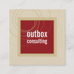 MODERN LOGO Smart-Square-Symbol Monogram-Gold Quadratische Visitenkarte