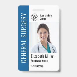 Modern Logo Template Mitarbeiter Foto Name Nurse I Ausweis