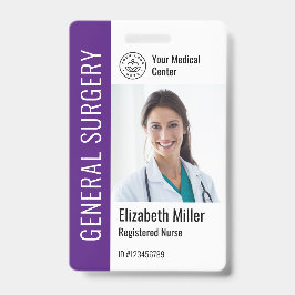 Modern Logo Template Mitarbeiter Foto Name Nurse I Ausweis