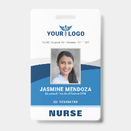 Modern Logo Template Mitarbeiter Foto Name Nurse I Ausweis