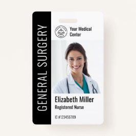 Modern Logo Template Mitarbeiter Foto Name Nurse I Ausweis
