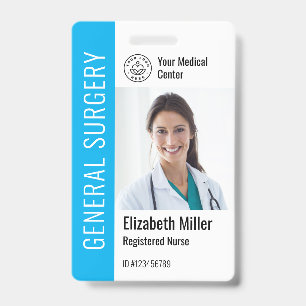 Modern Logo Template Mitarbeiter Foto Name Nurse I Ausweis